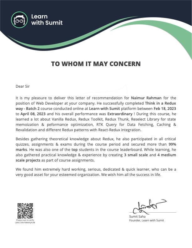 certificate