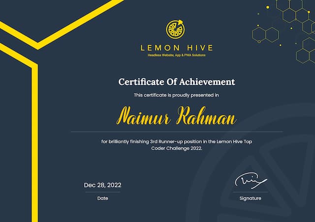certificate